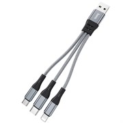 Кабель Hoco X47 Harbor 3 в 1 Lightning+Micro-USB+Type-C