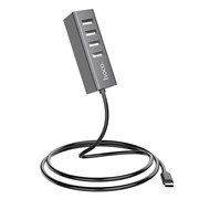 Хаб USB Hoco HB1 Tupe-C  4USB Line machine