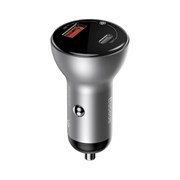 Автомобильное зарядное устройство Baseus Digital Display PPS Dual Quick Charger Car Charger 45W USB-A/Type-C (CCBX-C0S)
