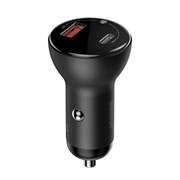 Автомобильное зарядное устройство Baseus Digital Display Dual SCP Quick Charger Car Charger 45W USB-A/USB-A (CCBX-B0G)
