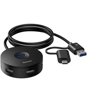 Хаб Baseus Round Box Type-C+USB to USB3.0+3xUSB2.0 (CAHUB-GA01)