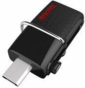 Флеш-накопитель USB 3.0  32GB  SanDisk  Ultra Android Dual Drive  OTG  чёрный