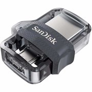 Флеш-накопитель USB 3.0  64GB  SanDisk  Ultra Android Dual Drive  OTG  чёрный
