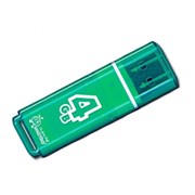Флеш-накопитель USB  4GB  Smart Buy  Glossy  зелёный