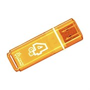 Флеш-накопитель USB  4GB  Smart Buy  Glossy  оранжевый