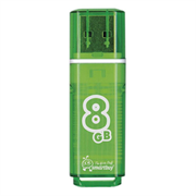Флеш-накопитель USB  8GB  Smart Buy  Glossy  зелёный