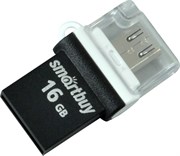 Флеш-накопитель USB  16GB  Smart Buy  Poko  OTG  чёрный