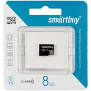 Карта памяти MicroSD  8GB  Smart Buy Class 10 без адаптера