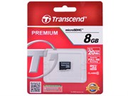 Карта памяти MicroSD  8GB  Transcend Class 10 без адаптера