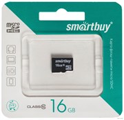 Карта памяти MicroSD  16GB  Smart Buy Class 10 без адаптера