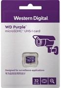 Карта памяти MicroSD  32GB  WD Class 10 Purple Surveillance без адаптера