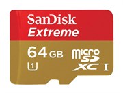 Карта памяти MicroSD  64GB  SanDisk Class 10 Extreme (60/100 Mb/s) без адаптера