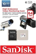 Карта памяти MicroSD  64GB  SanDisk Class 10 High Endurance Video Monitoring + SD адаптер