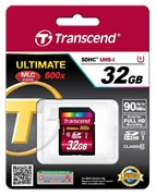 Карта памяти SDHC  32GB  Transcend Class 10 UHS-I