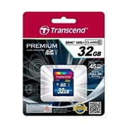 Карта памяти SDHC  32GB  Transcend Class 10 UHS-I (300x)