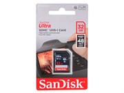 Карта памяти SDHC  32GB  SanDisk Class 10 Ultra UHS-I (48 Mb/s)
