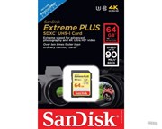 Карта памяти SDXC  64GB  SanDisk Class 10 Extreme V30 UHS-I U3 (90 Mb/s)