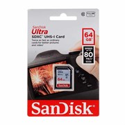 Карта памяти SDXC  64GB  SanDisk Class 10 Ultra UHS-I (80 Mb/s)
