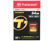 Карта памяти SDXC  64GB  Transcend Class 10