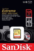 Карта памяти SDXC  128GB  Sandisk Class 10 Extreme (45 Mb/s)