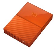 Внешний жесткий диск HDD  WD  2 TB  My Passport Slim оранжевый, 2.5", USB 3.0