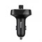 Автомобильное зарядное устройство с FM-тюнером, Baseus T typed Bluetooth MP3 charger with car holder (CCALL-TM01) Black