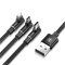 Кабель Baseus MVP 3-in-1 Mobile game Cable USB For M+L+T 3.5A 1.2M (CAMLT-WZ01) - фото 17248