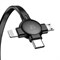 Кабель Baseus Little Octopus Adjustable 3-in-1 Lightning+USB-C+micro-USB ,1m (CAMLT-AZY01) - фото 19065