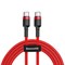 Кабель Baseus Cafule Series Type-C PD2.0 60W Flash charge Cable (20V 3A) 1M (CATKLF-G09) - фото 19412