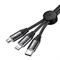 Кабель Baseus Car Co-sharing Cable USB For M+L+T 3.5A 1m (CAMLT-FX01) - фото 27365