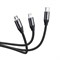 Кабель Baseus Car Co-sharing Cable USB For M+L+T 3.5A 1m (CAMLT-FX01) - фото 27366