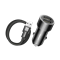 Автомобильное зарядное устройство Baseus Small Screw Dual-USB 3.4A + кабель Type-C (TZXLD-B01)