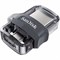 Флеш-накопитель USB 3.0  64GB  SanDisk  Ultra Android Dual Drive  OTG  чёрный - фото 9394