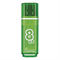 Флеш-накопитель USB  8GB  Smart Buy  Glossy  зелёный - фото 9439