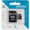Карта памяти MicroSD  8GB  Smart Buy Class 10 + SD адаптер  COMPACT - фото 9688