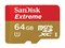 Карта памяти MicroSD  64GB  SanDisk Class 10 Extreme (60/100 Mb/s) без адаптера - фото 9732