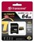 Карта памяти MicroSD  64GB  Transcend Сlass 10 UHS-I U3 (95/85 Mb/s)+ SD адаптер - фото 9746